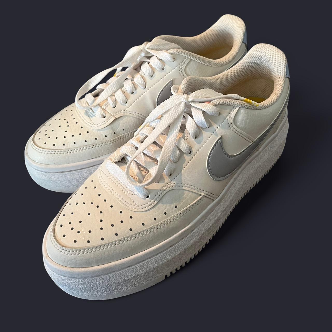 cream nike trainers