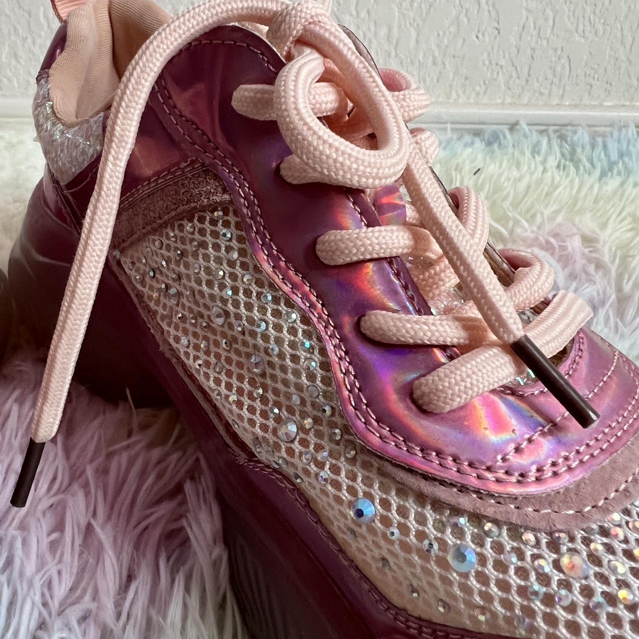 Sparkly fashion pink trainers