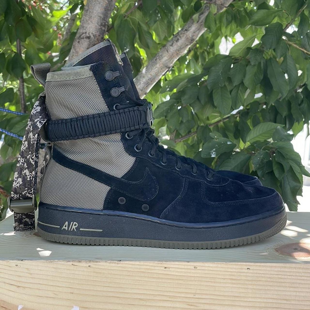 Olive Green men's nike Air Force 1 high top - Depop