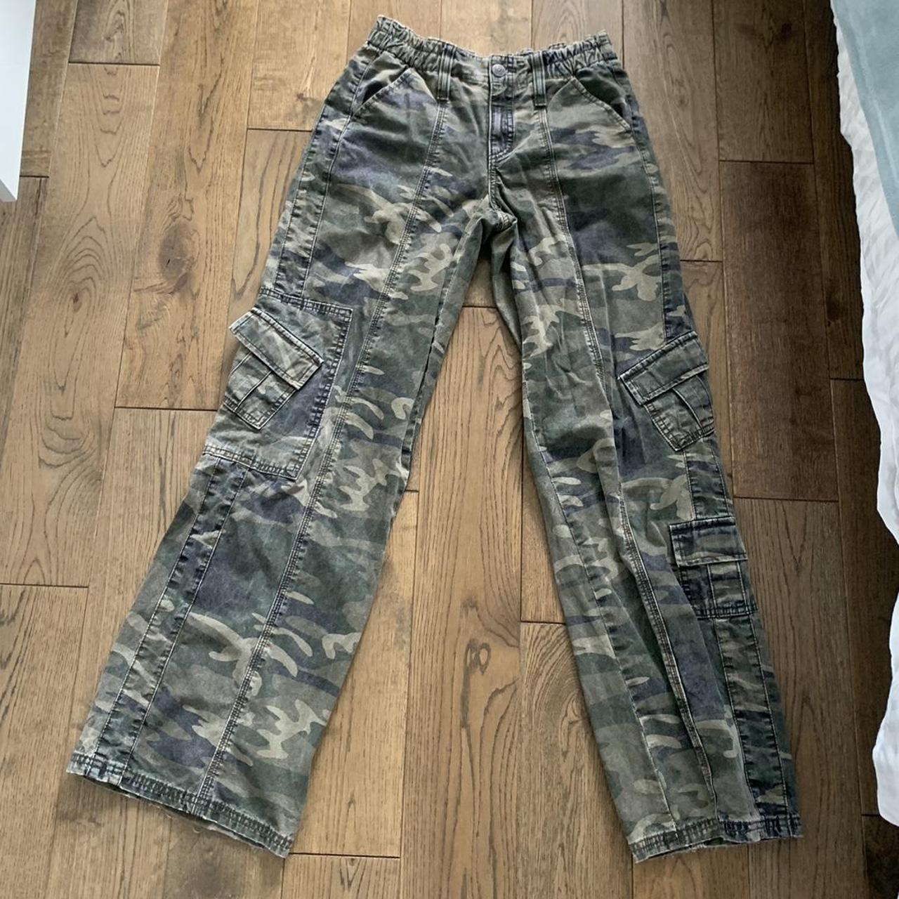 urban outfitters camouflage cargos, khaki cargos,... - Depop