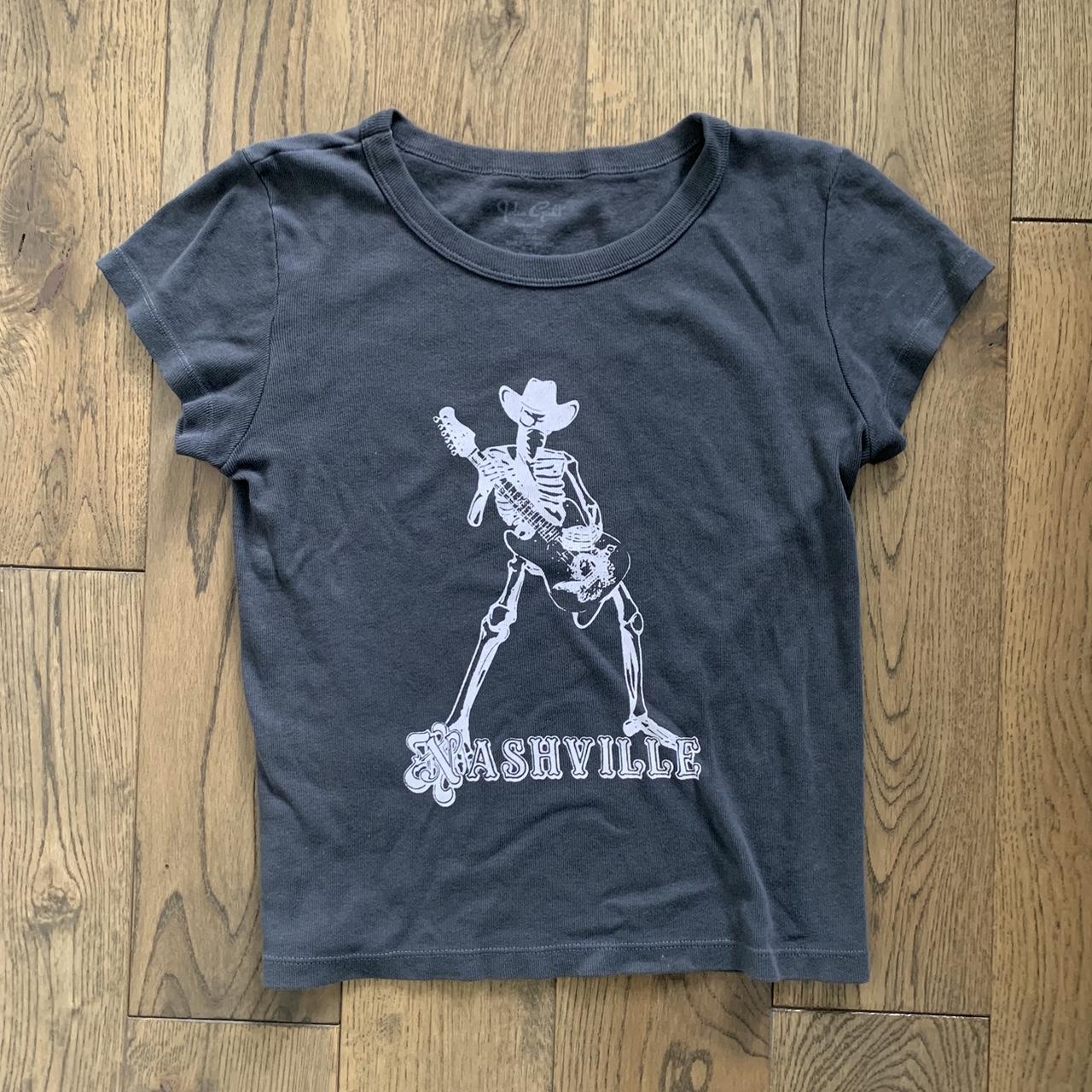 brandy melville baby tee, graphic tee, graphic baby... Depop