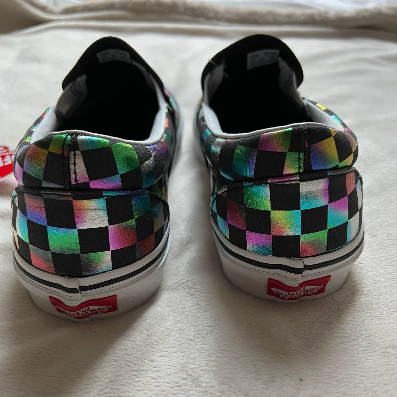 Iridescent hot sale checkered vans