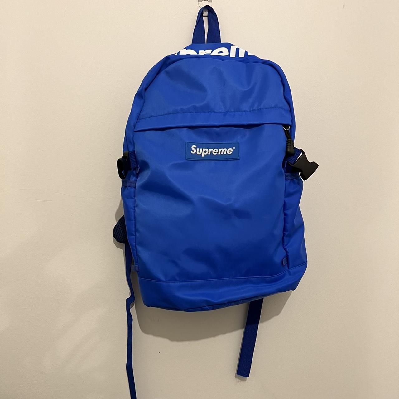 Supreme royal blue back pack. Use but very good... - Depop