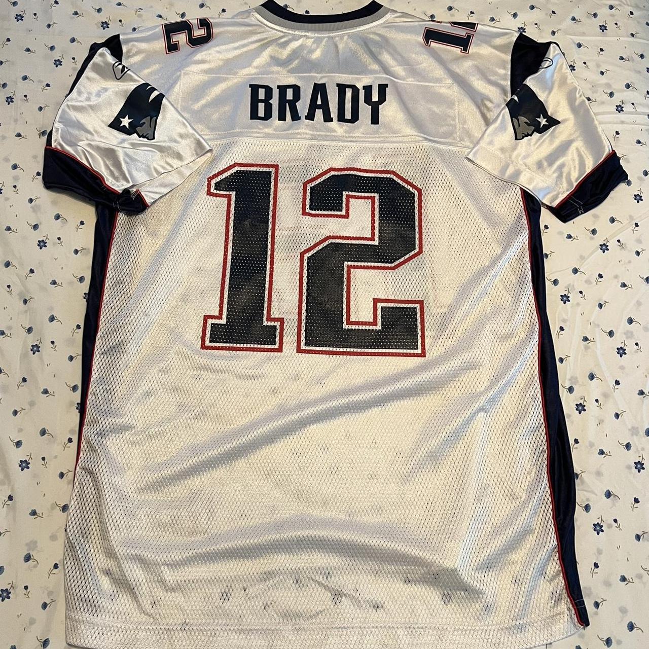 Vintage yk2 Tom Brady Patriot Jersey Reebok x NFL - Depop