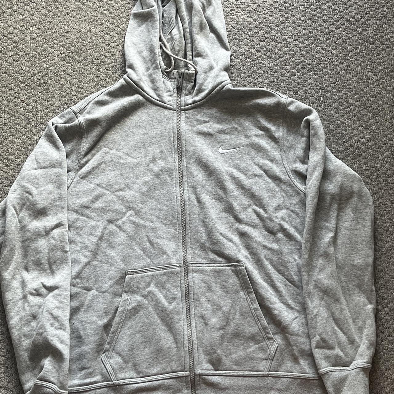 mens grey nike zip up hoodie