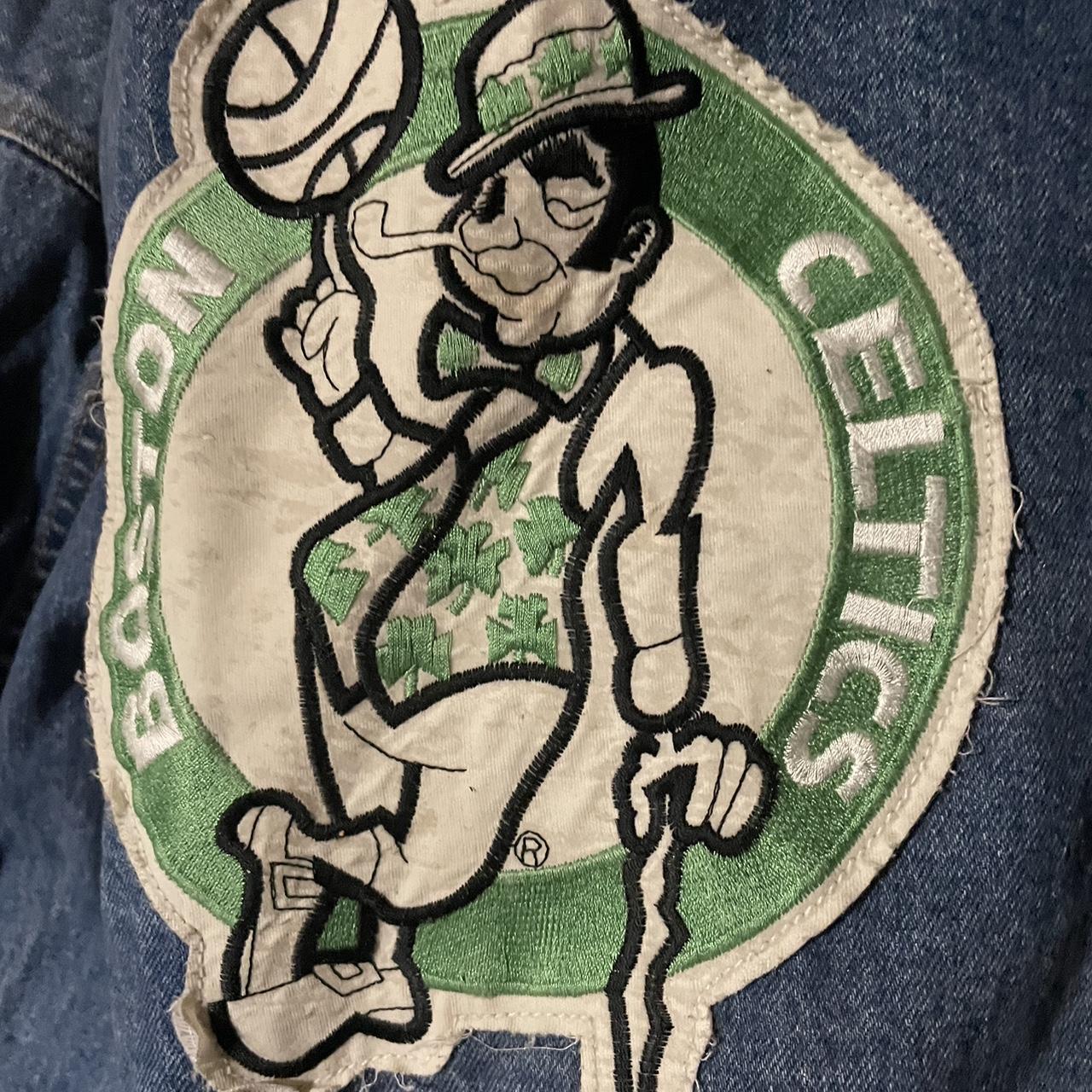 Vtg In The Paint Basketball Gear Celtics Jean Jacket - Depop