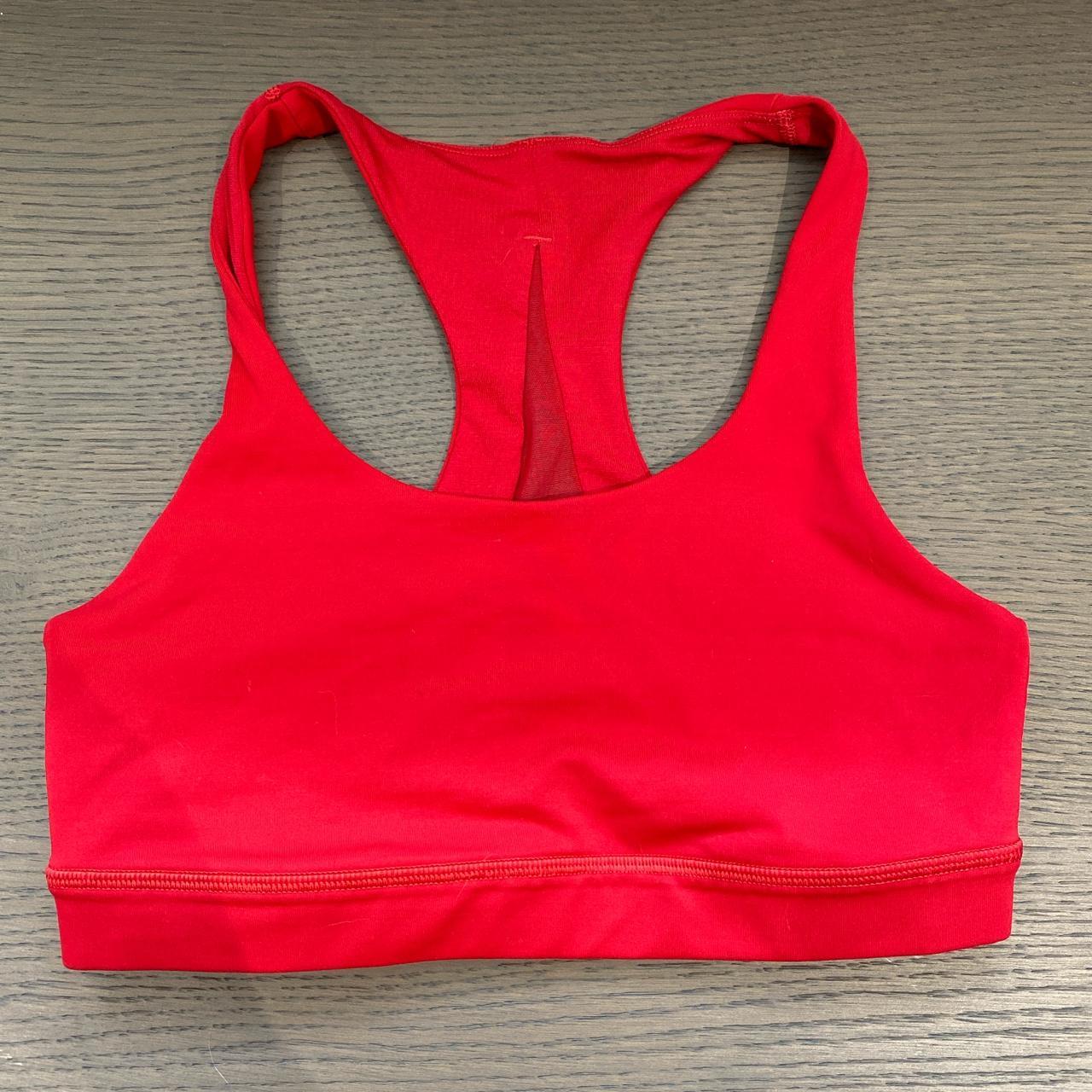 LULULEMON RED SPORTS BRA no pads Fits a size small /... Depop
