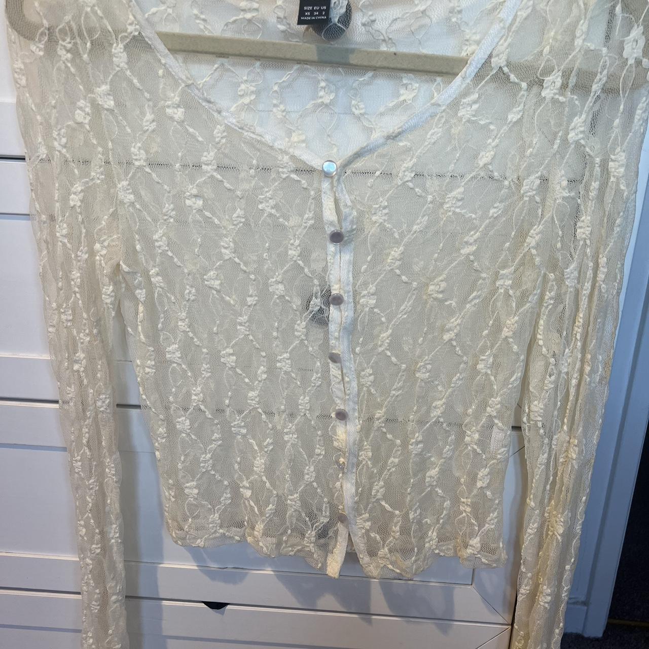 Shein White shirt . In size XS. New with out tag . - Depop