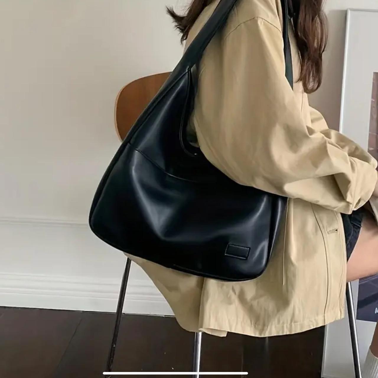 Classy Black Leather Boho Bag Super cute for just... Depop