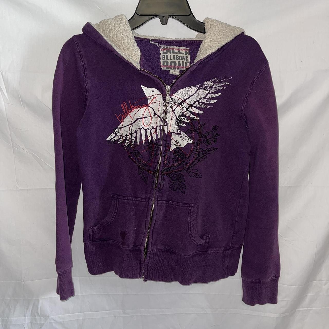 Y2k Billabong zip-up Textured graphic print on the... - Depop