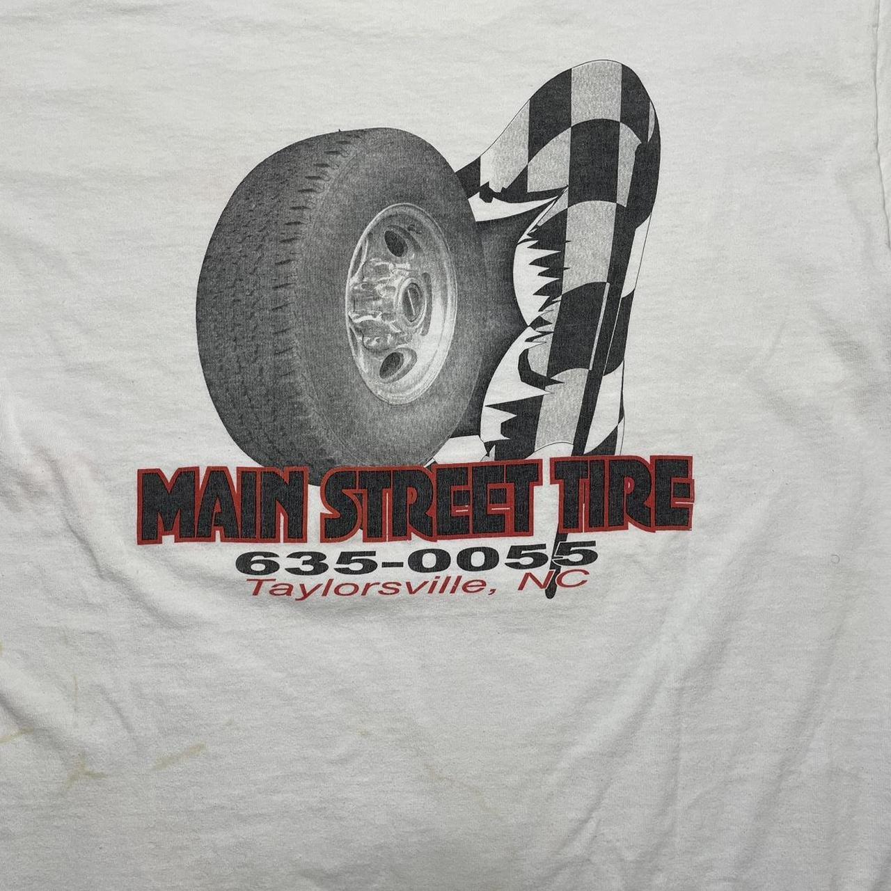 Vintage Vtg Main Street Tire Racing Flame... Depop