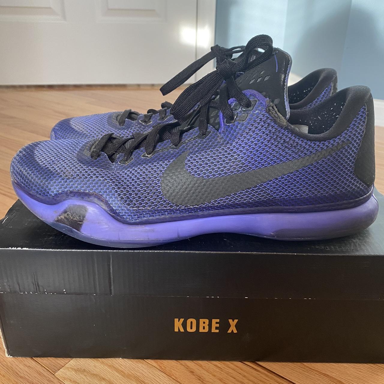 Kobe X Blackout Size 12 Comes with og box Flaws... - Depop