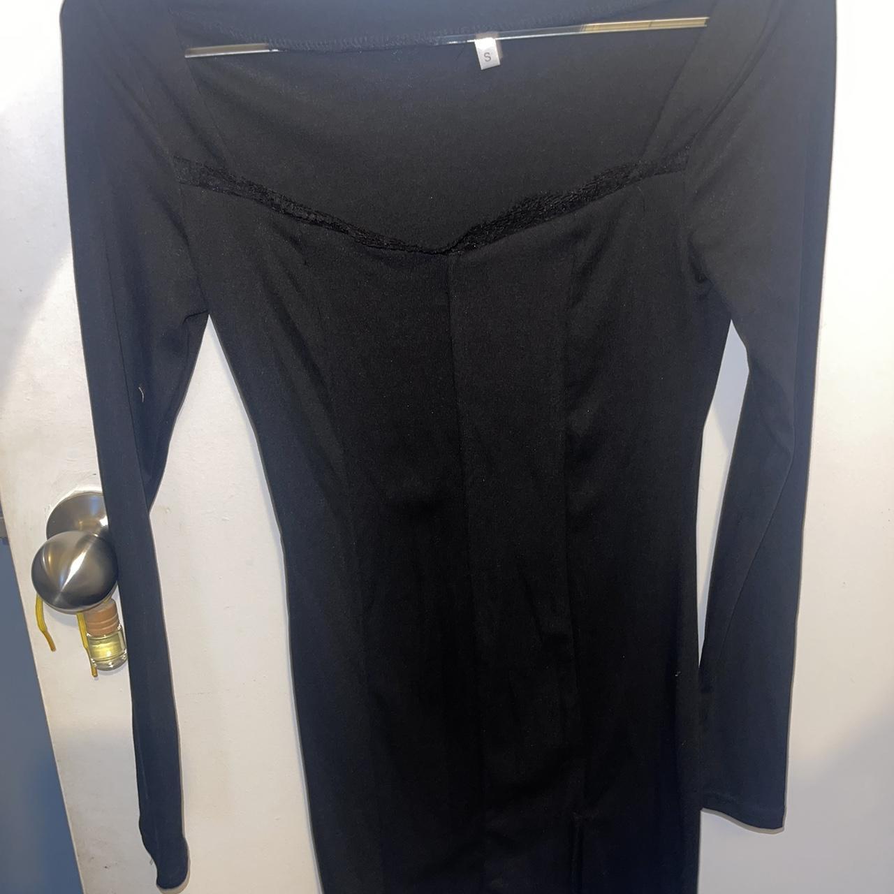 Brand new, tags not attached long sleeve black mini... - Depop