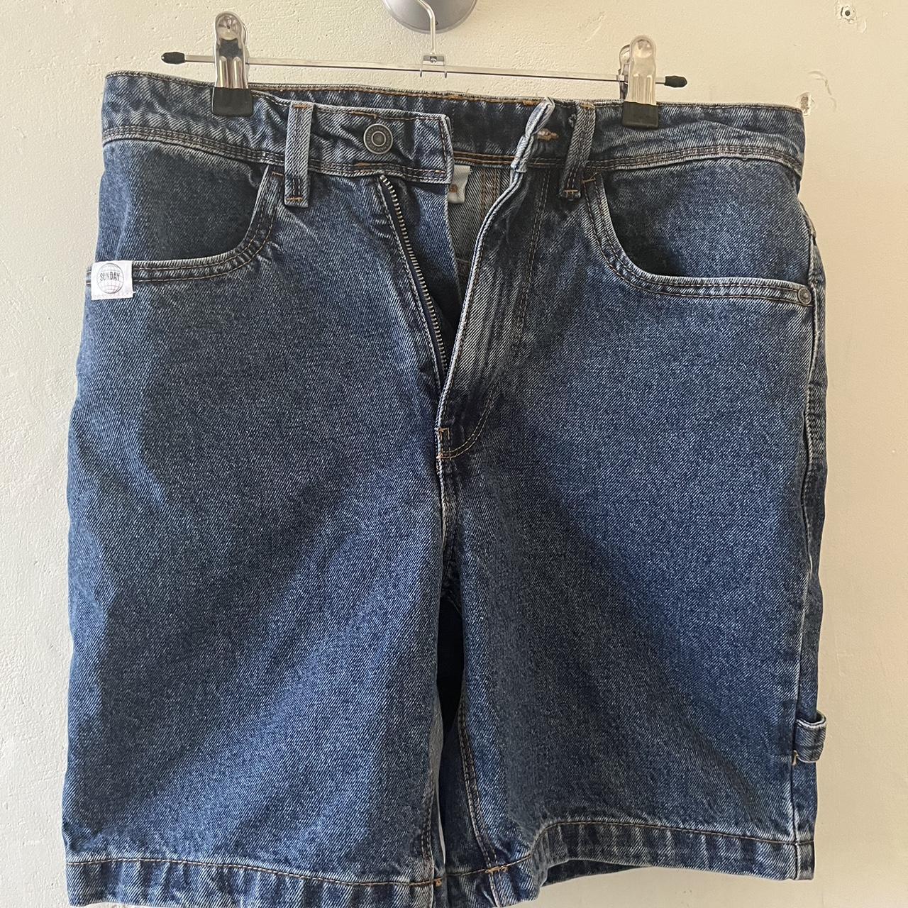 denim medium wash jorts from factorie ☀️ unsure of... - Depop