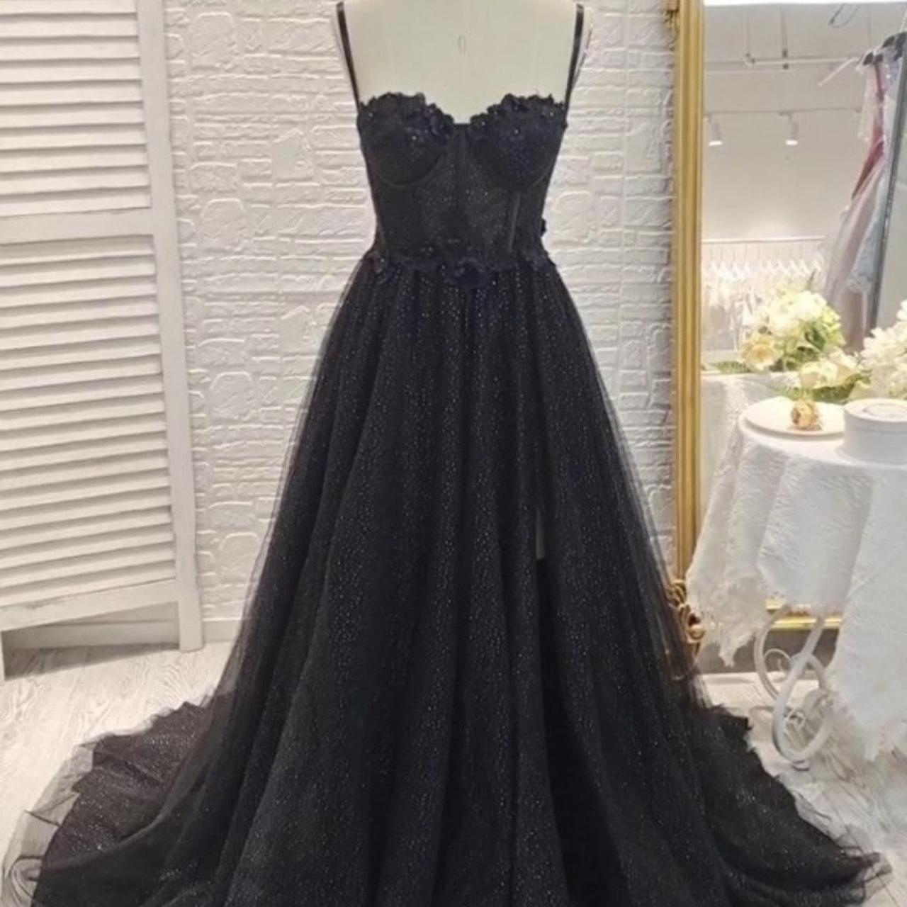 black sparkly prom dress brand new - never worn... - Depop