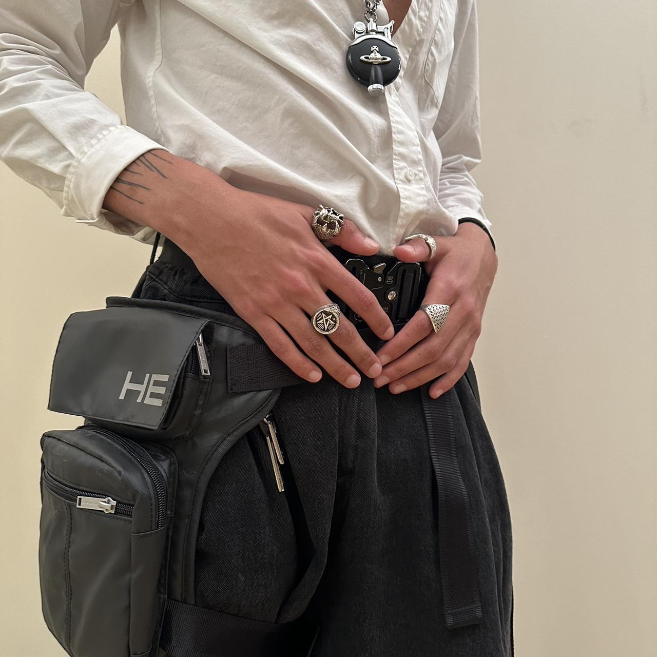 HELIOT EMIL ロゴプレート ベルトバッグ ショルダー ボディバッグ heliot emil バッグ