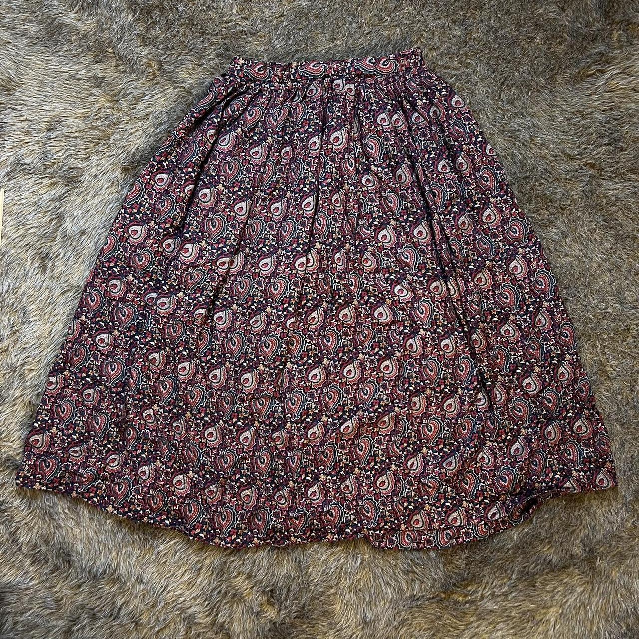 Vintage parachute skirt paisley • Size: 12 • hem... - Depop