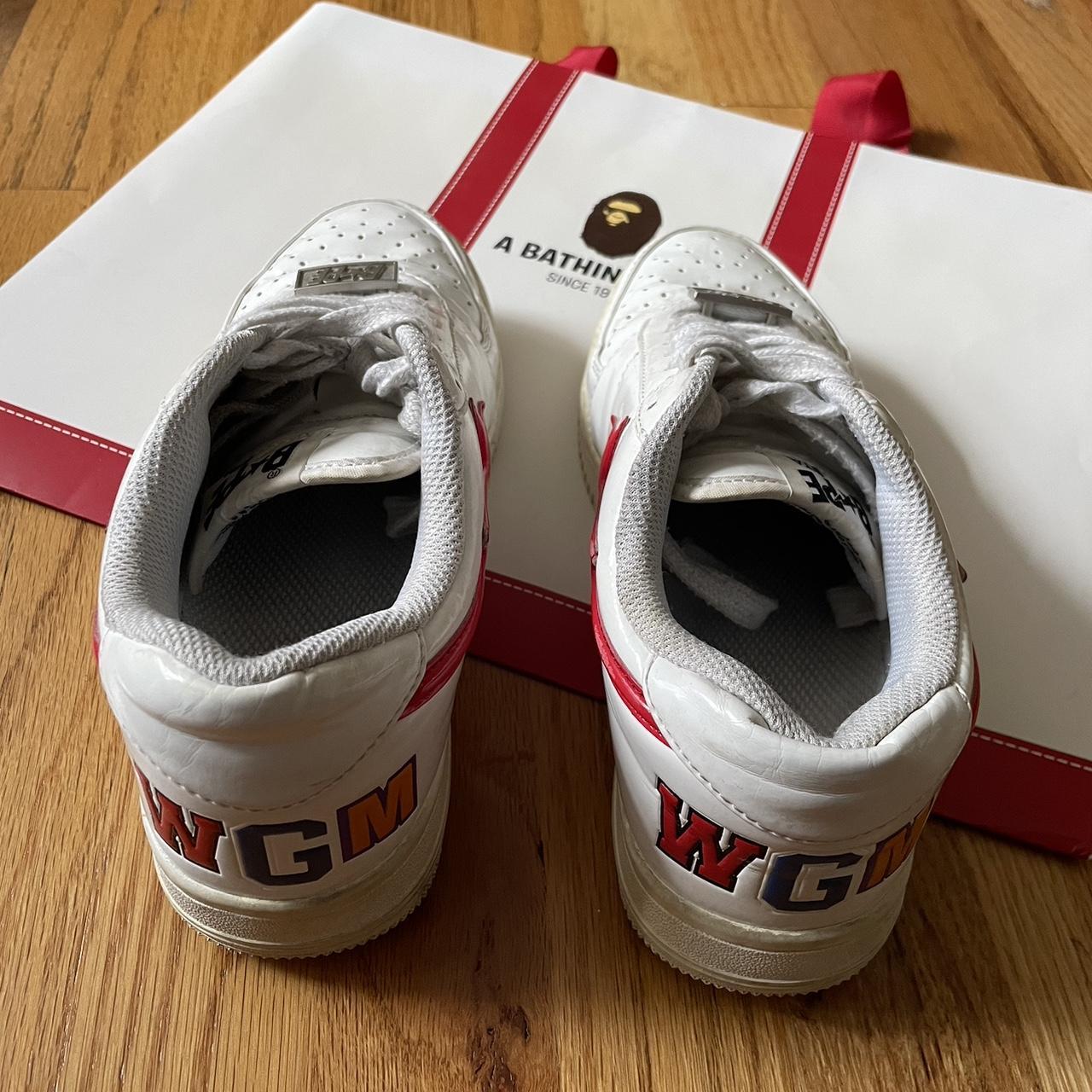 BAPE Women's White Trainers | Depop