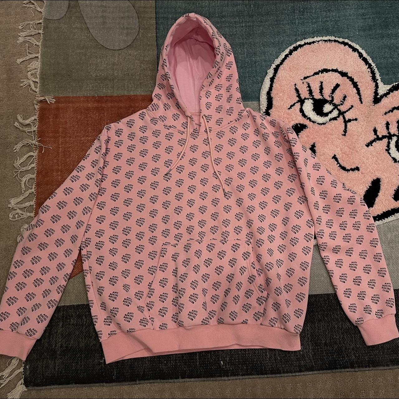 Pink anti discount social club hoodie