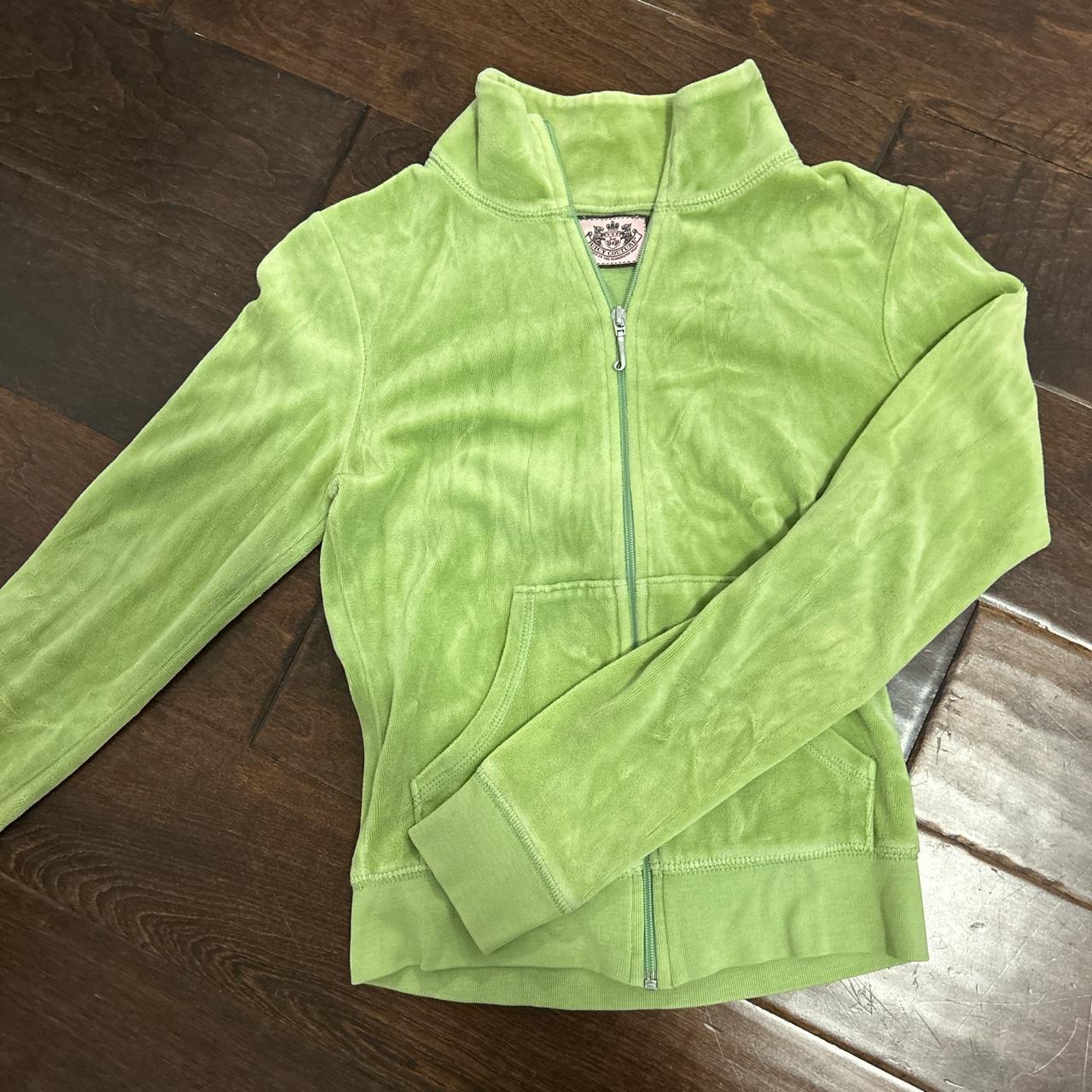 Juicy Couture Jacket Light green and navy... - Depop