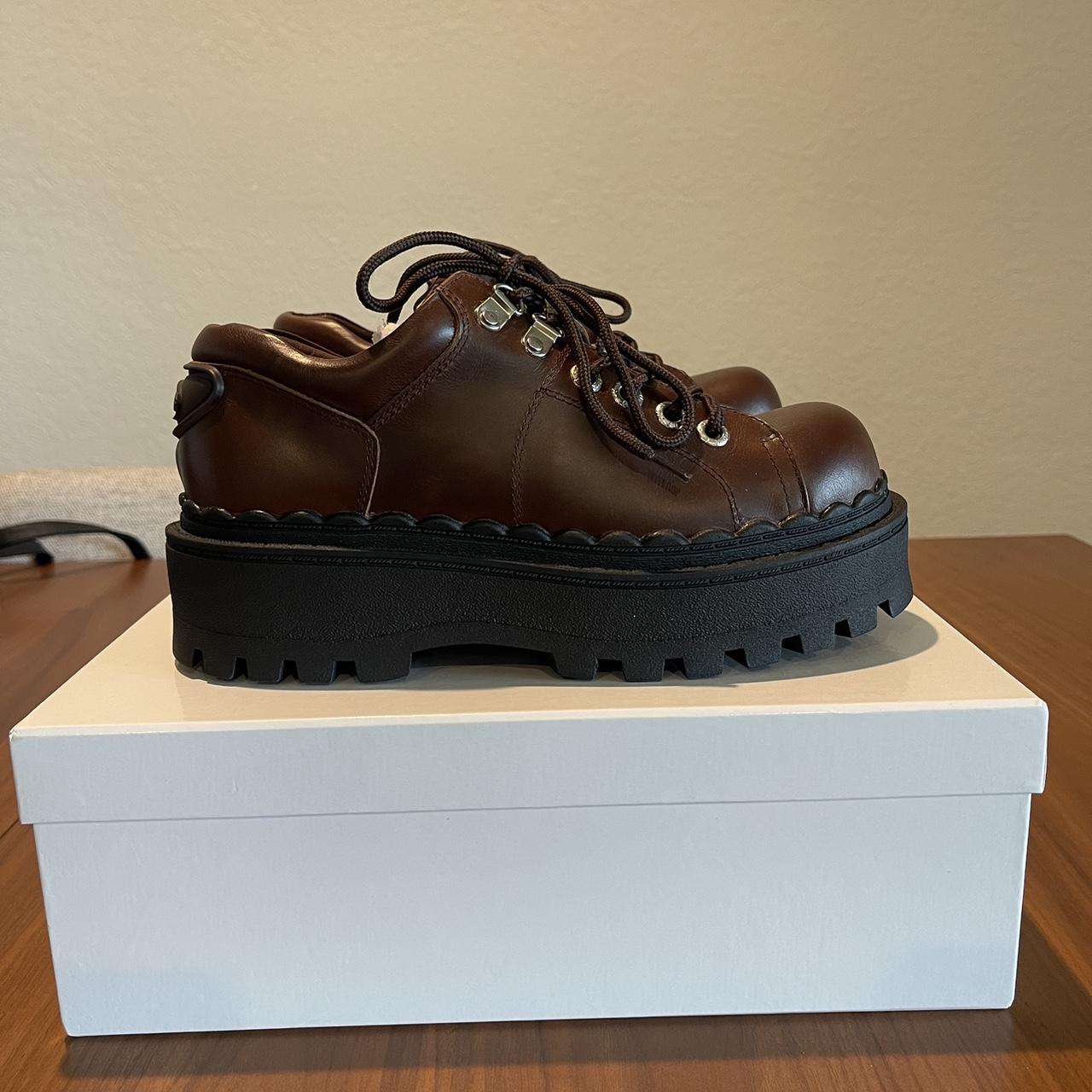 Unif seek shoe in brown, size 8 Platform and... Depop