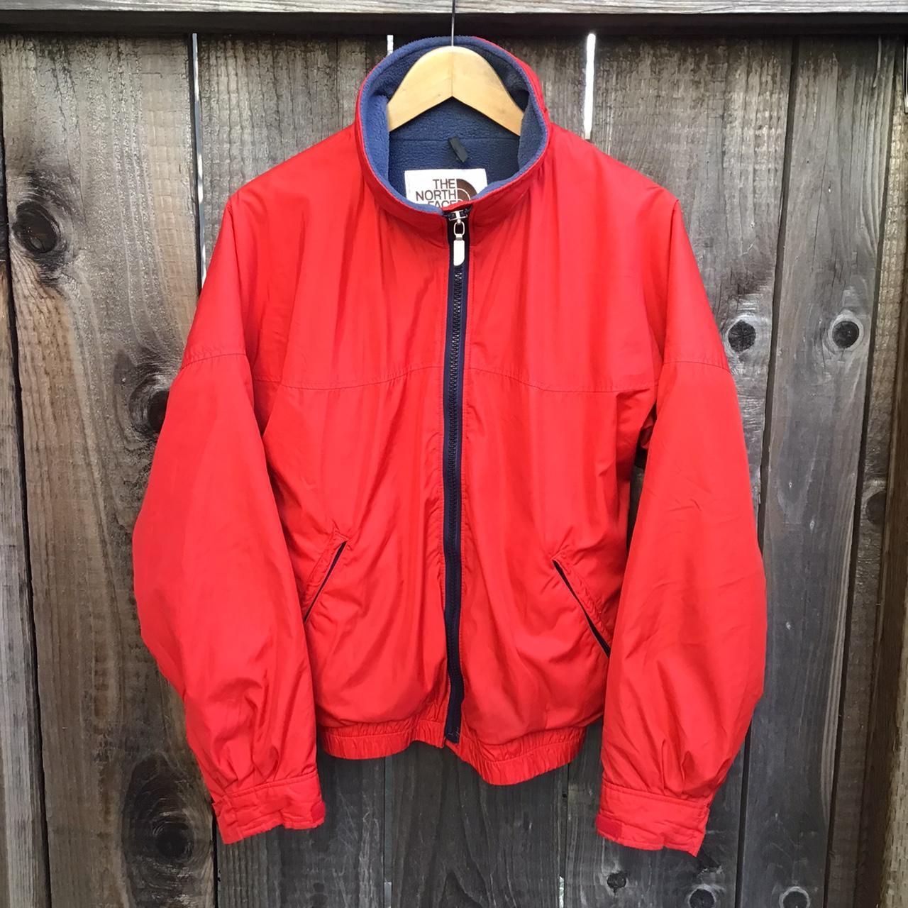 Vintage 80s the north face brown label red full