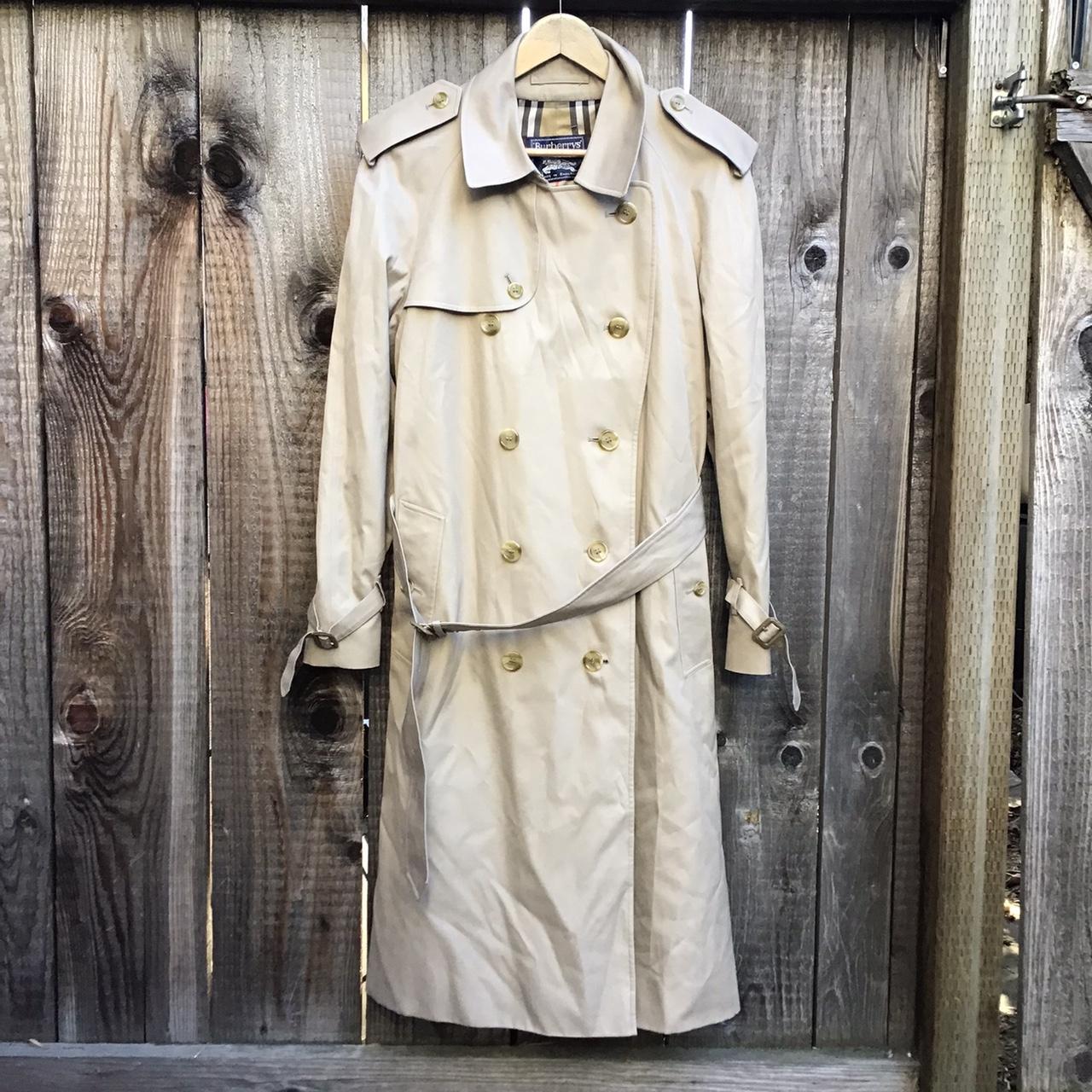 Vintage 90s Burberrys london nova check tan trench