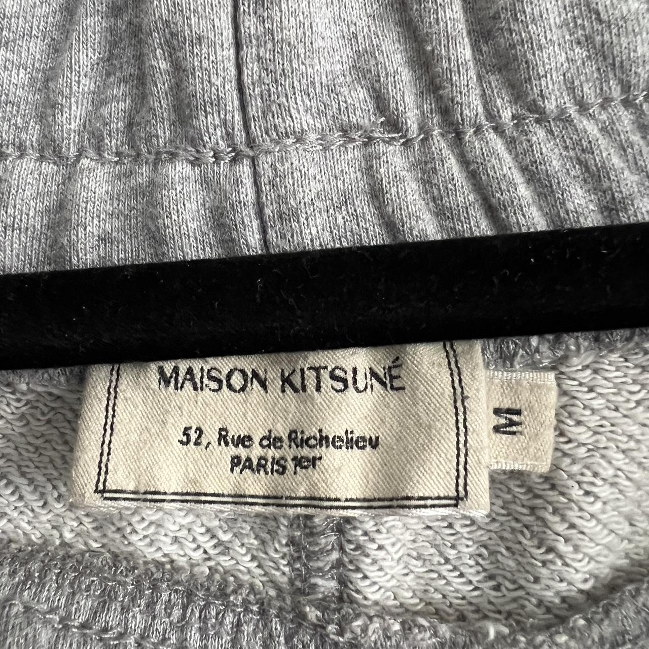 Maison Kitsune grey sweatpants. size M Elasticated... - Depop