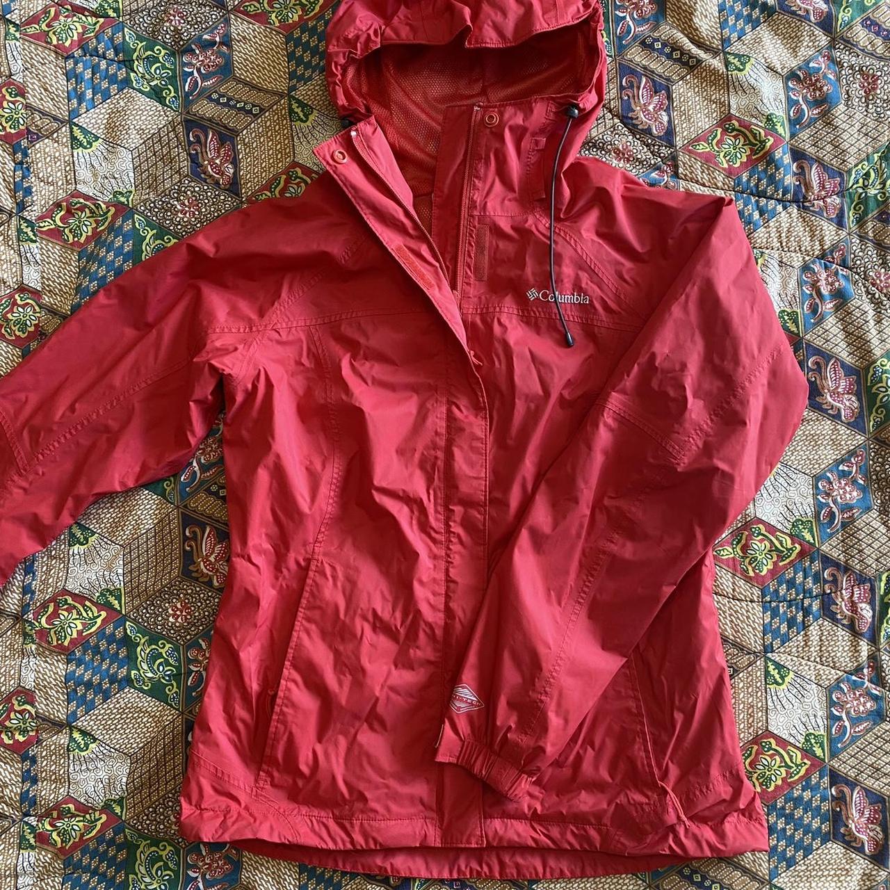 Red Columbia Rain Jacket Womens Medium Very Depop 9099