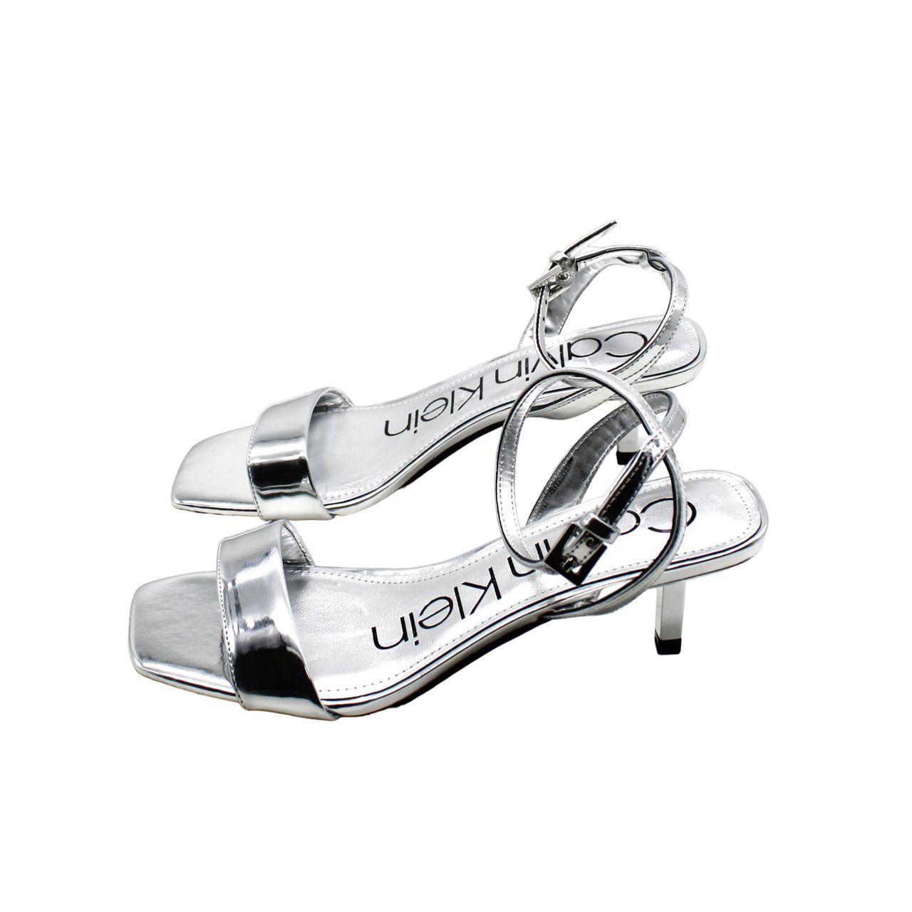 Calvin klein deals silver sandals