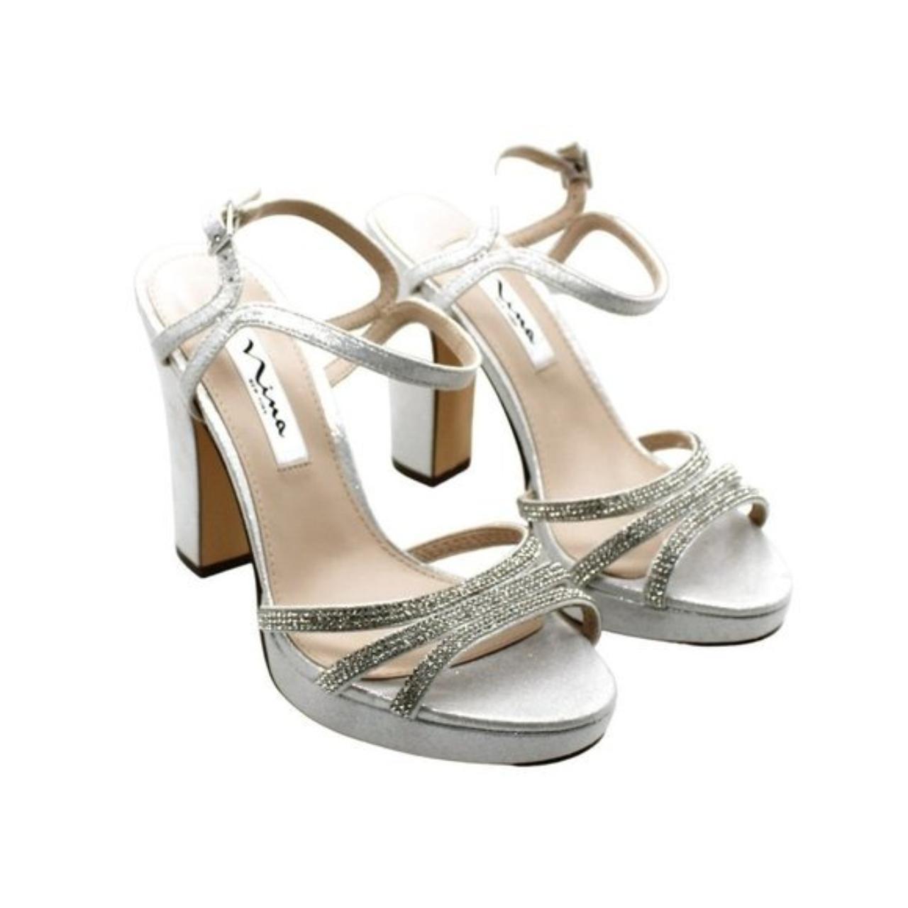 Silver platform sandals for wedding hot sale