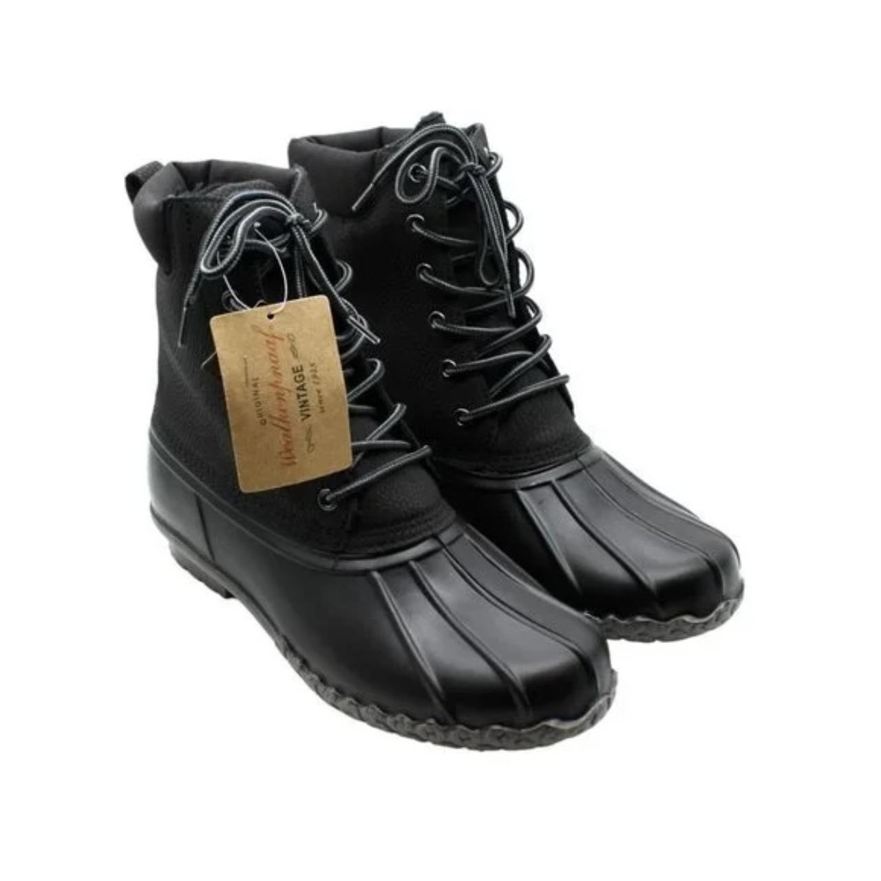 Solid black duck on sale boots