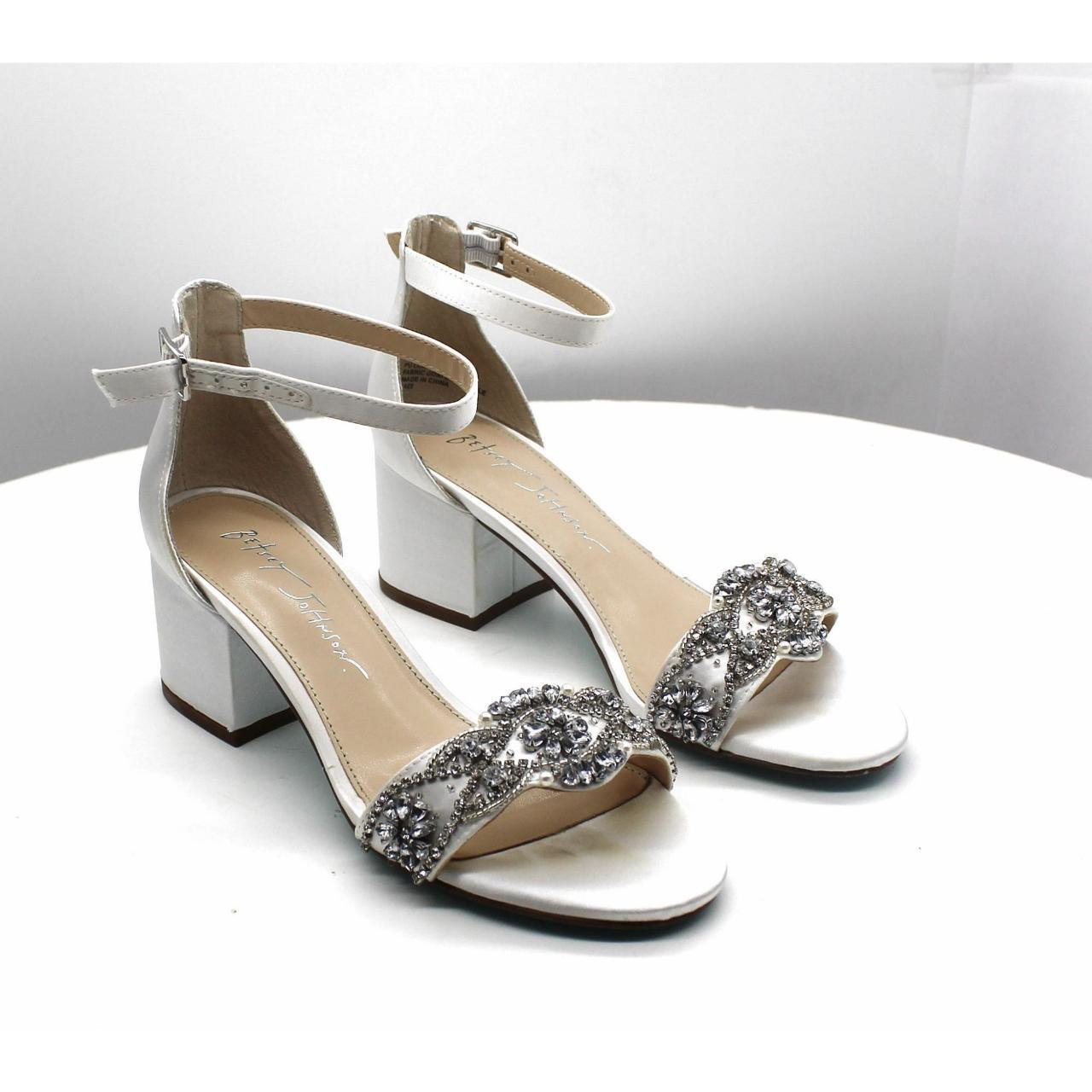 Betsey johnson silver sales block heel