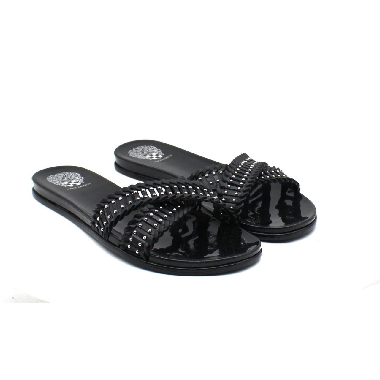 Vince camuto black store slides