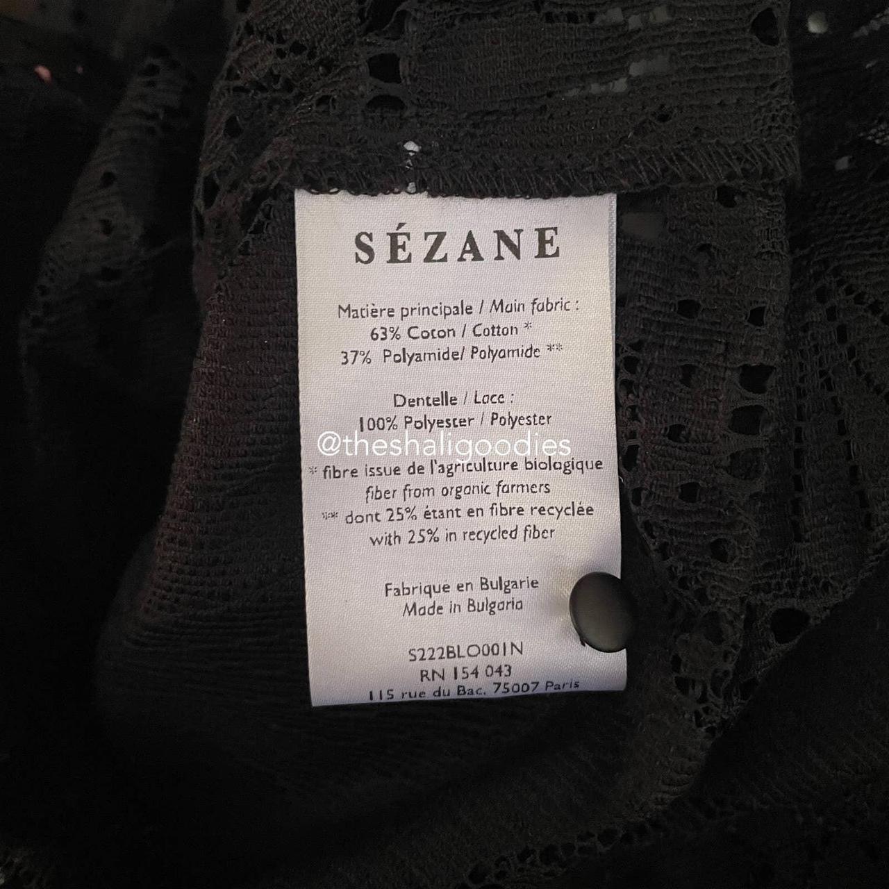 Bianca Blouse - Black - Organic Cotton - Sézane