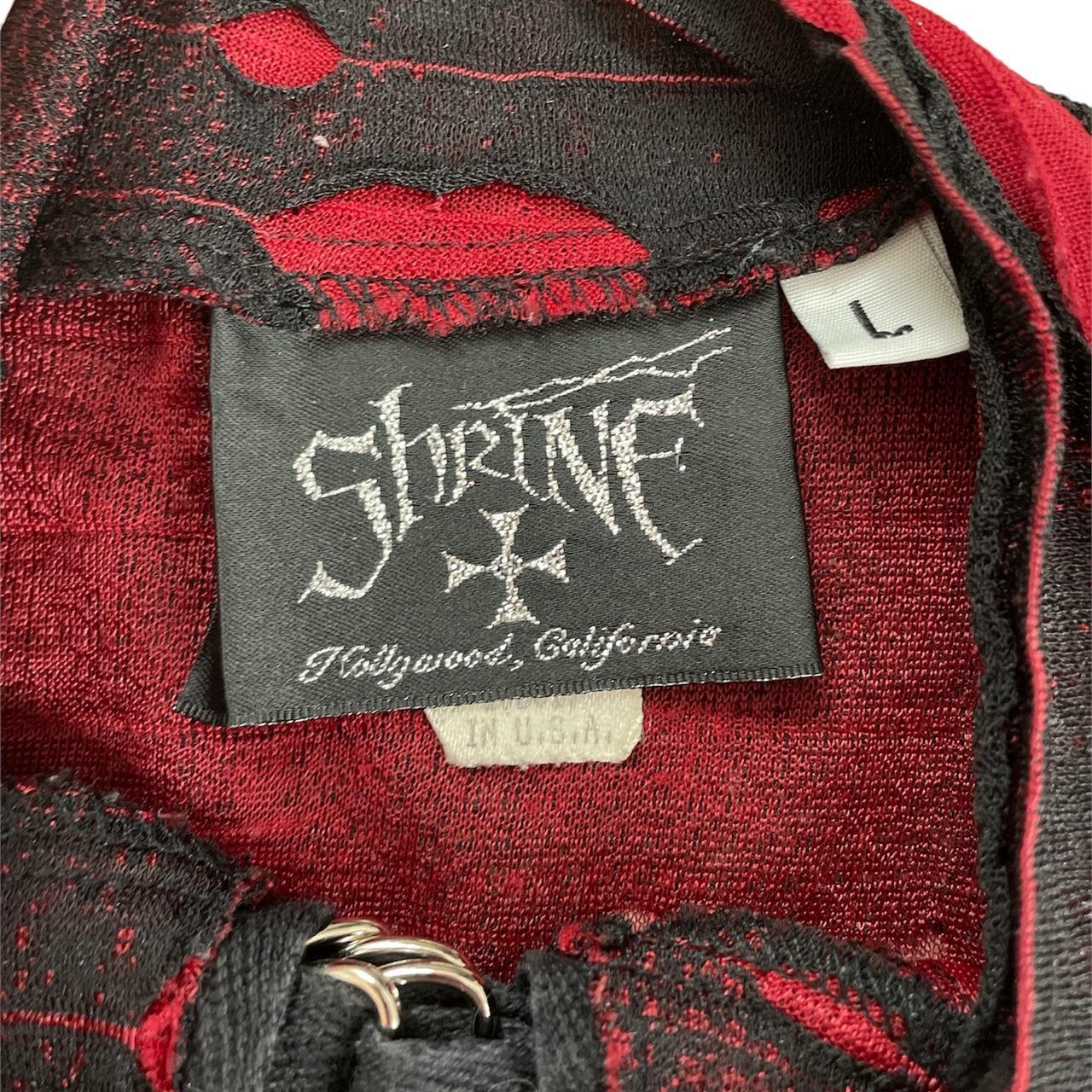 INSANE shrine of hollywood red and black distressed... - Depop