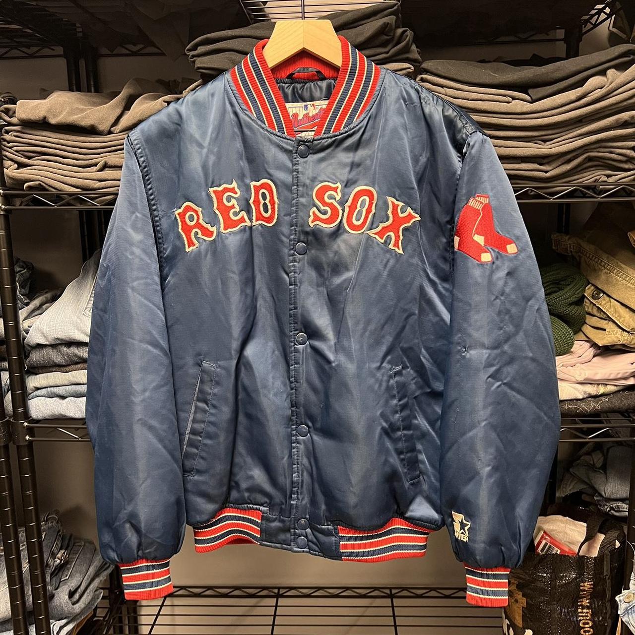 Vintage Starter MLB Boston Red Sox Satin Bomber Depop