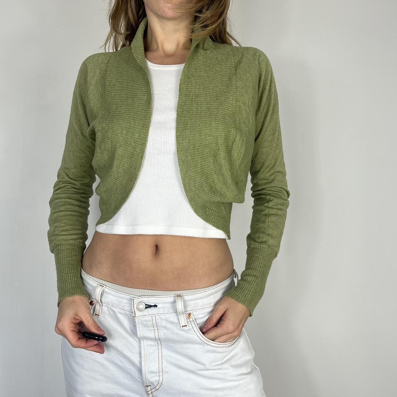 Olive green shrug on sale cardigan