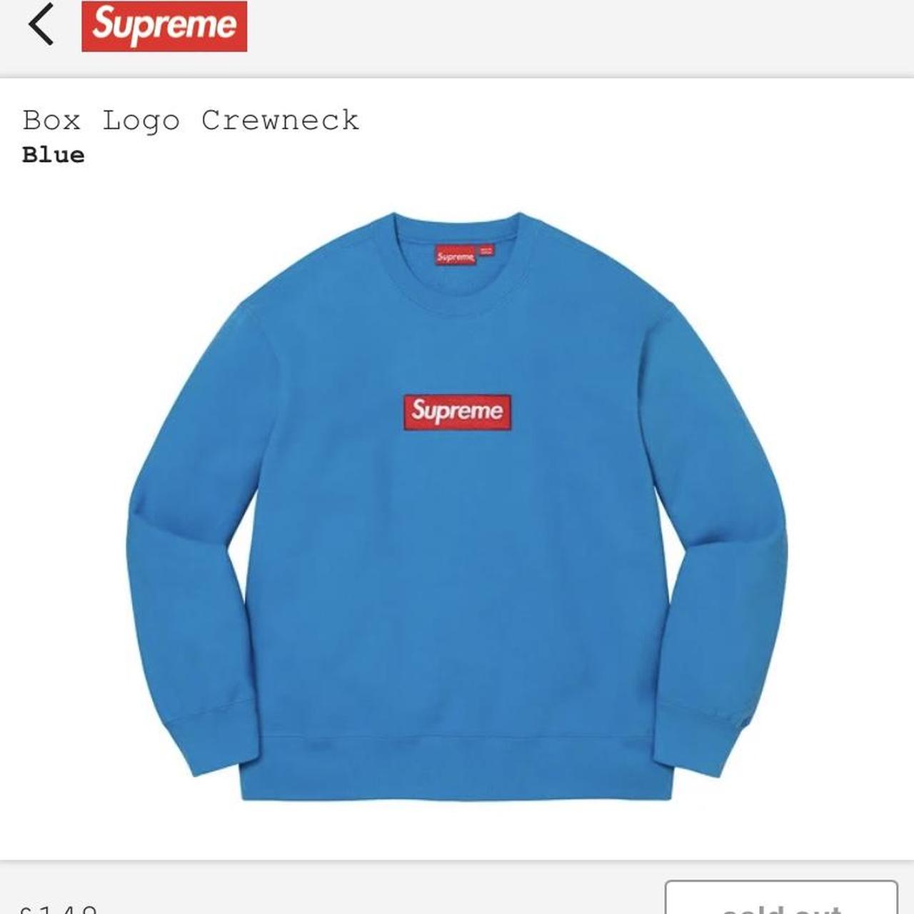 Supreme box logo crewneck blue sale