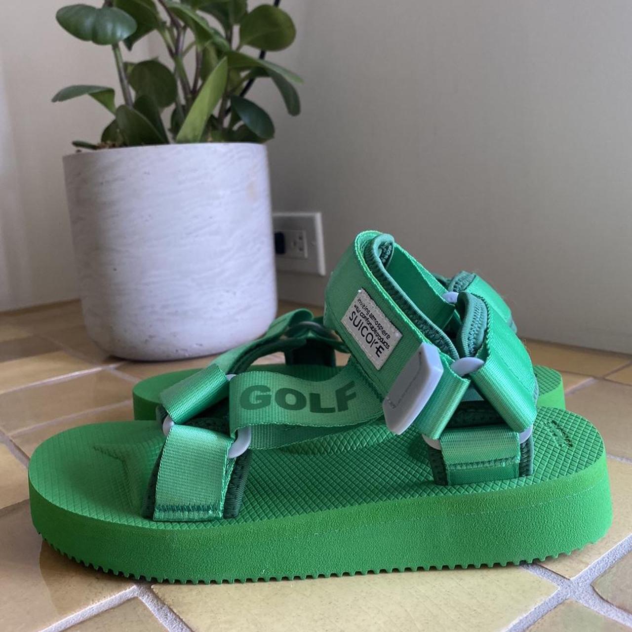 Modernisering Ligatie Geladen Golf Wang Men's Green Sandals | Depop