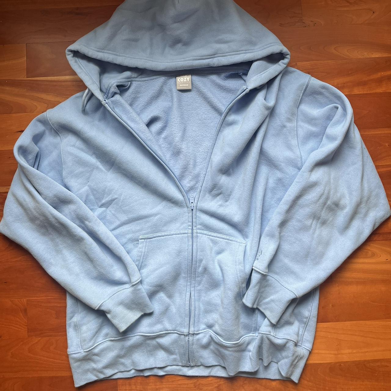 Large light blue TNA aritzia hoodie - super comfy... - Depop