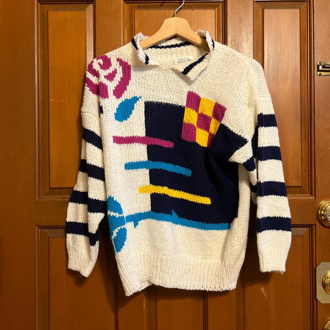 Vintage Here’s A Hug sweater Medium 22” P2P 20”... - Depop