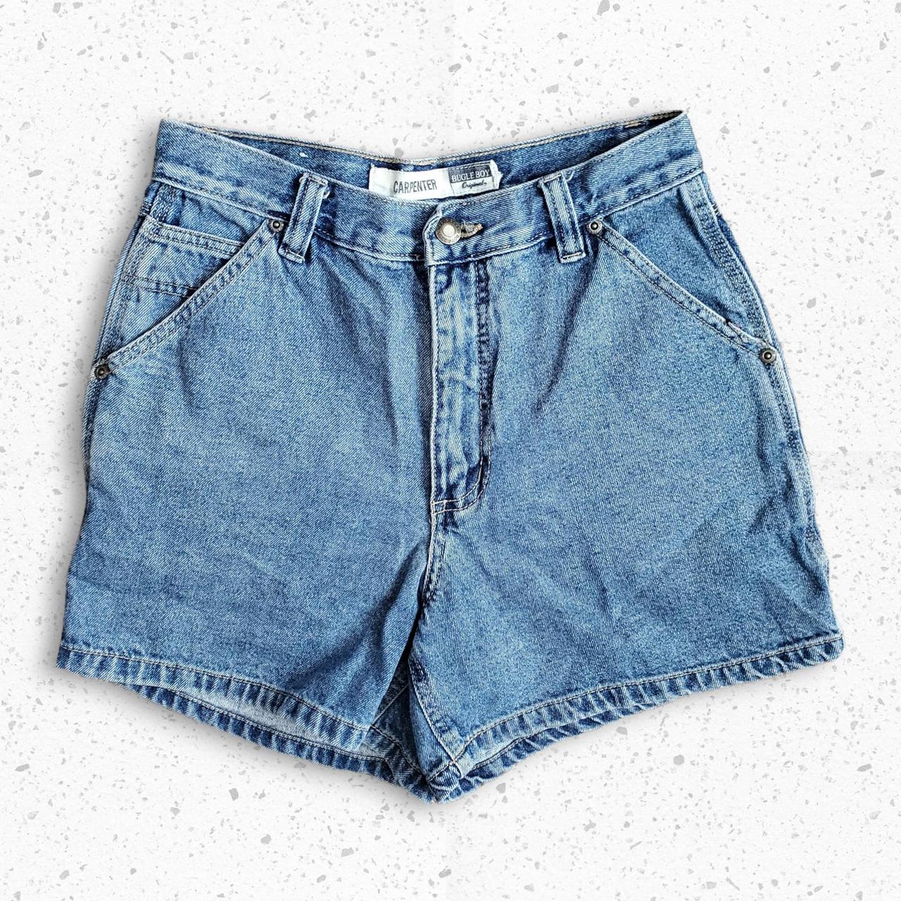 Bugle Boy Women's Blue Shorts Depop