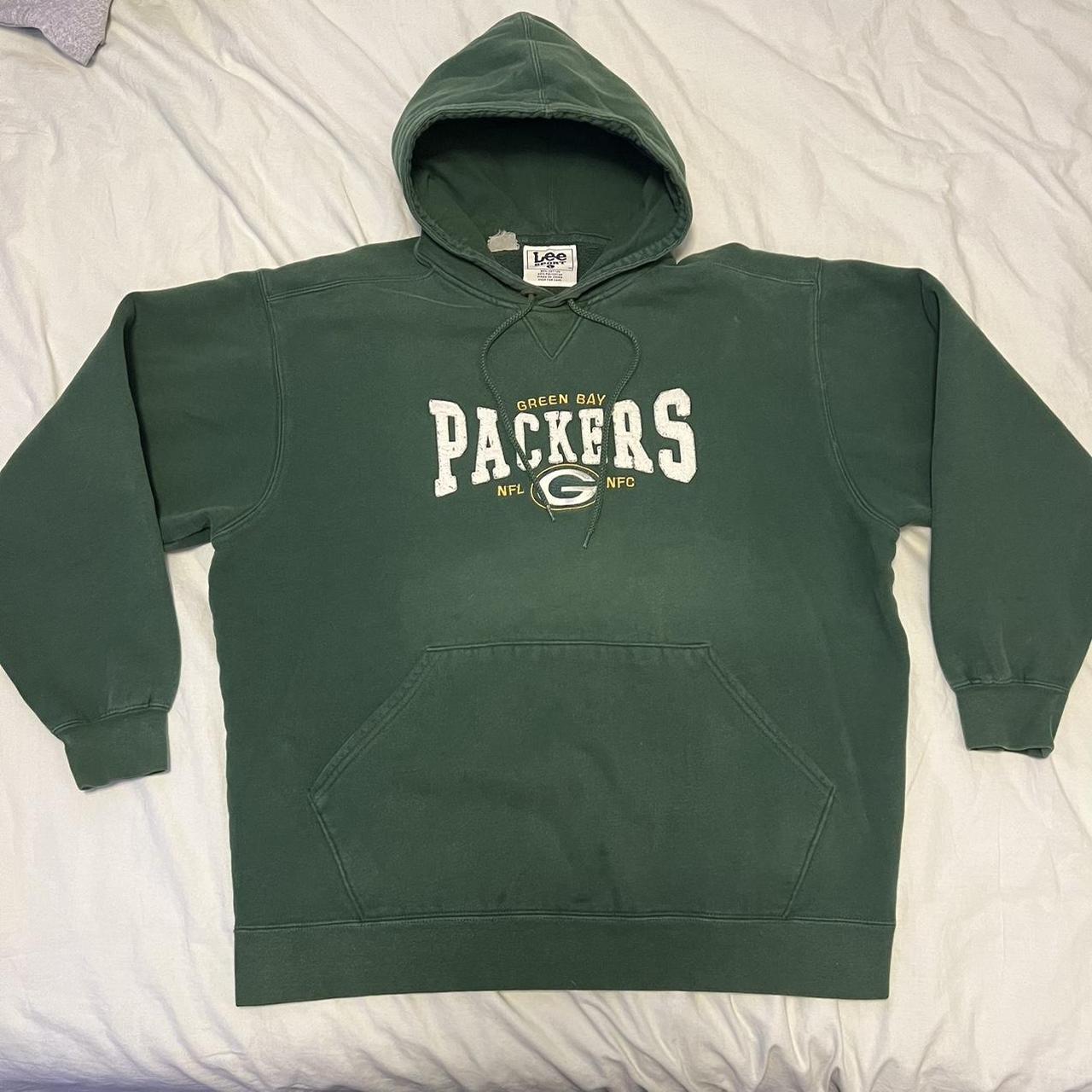 Lee Men's Green and White Hoodie