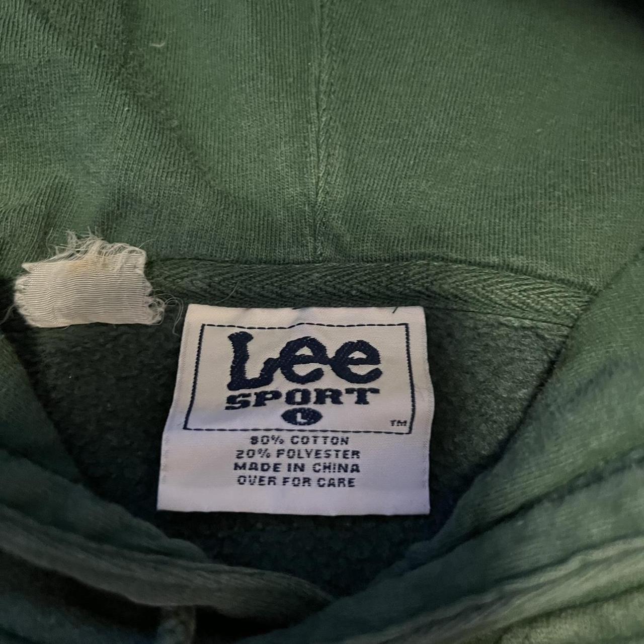 Lee Men's Green and White Hoodie (2)