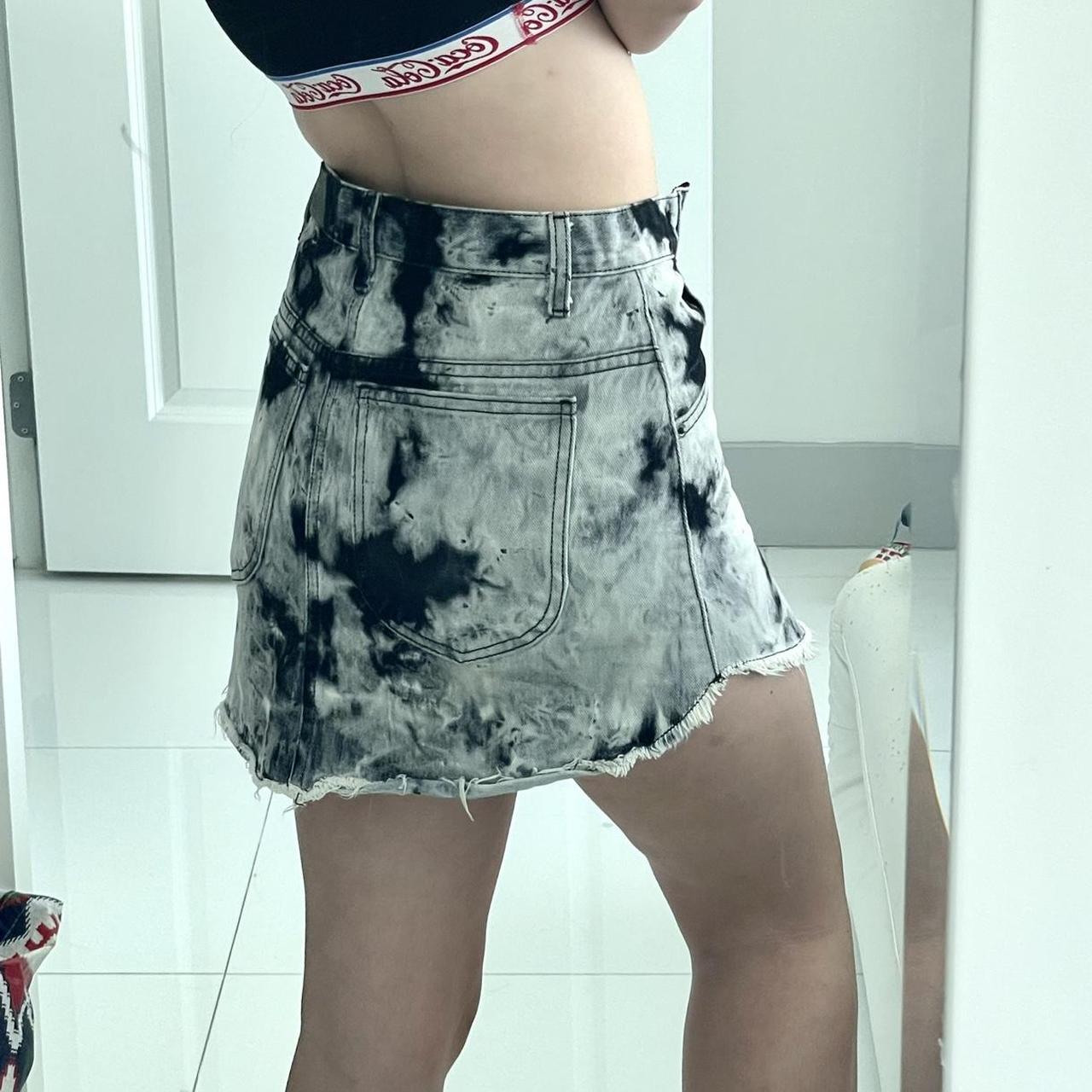 CARMAR DENIM Beatrice Bleach Denim Skirt Depop