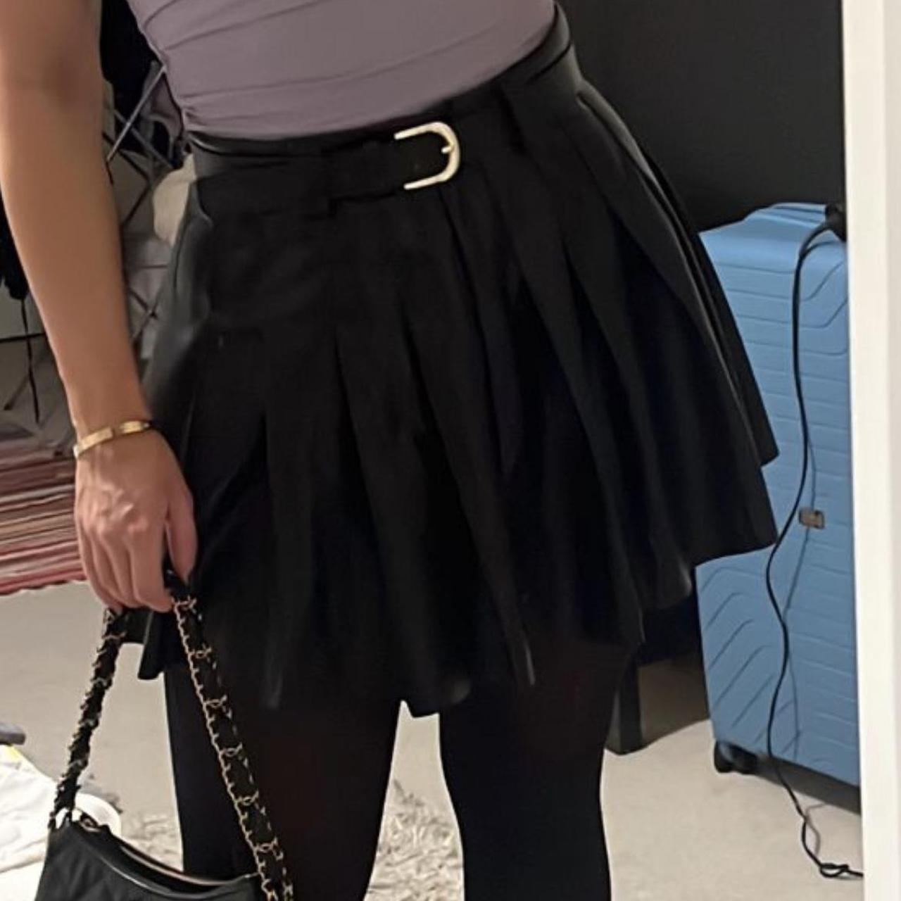 Stradivarius faux leather skirt Depop