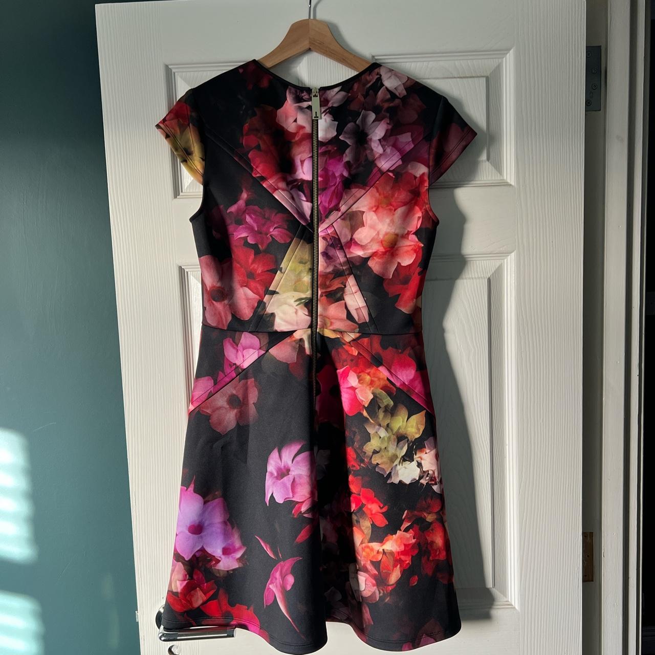 Ted Baker Floral skater dress Size 3 / M / 12... - Depop