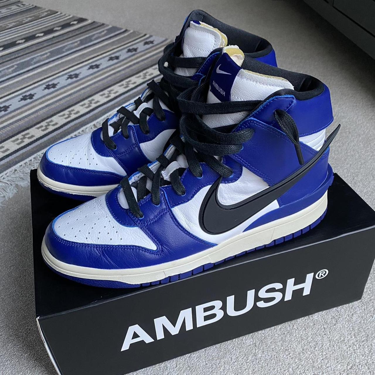 Nike x AMBUSH Dunk high deep royal. Size 8.5... - Depop