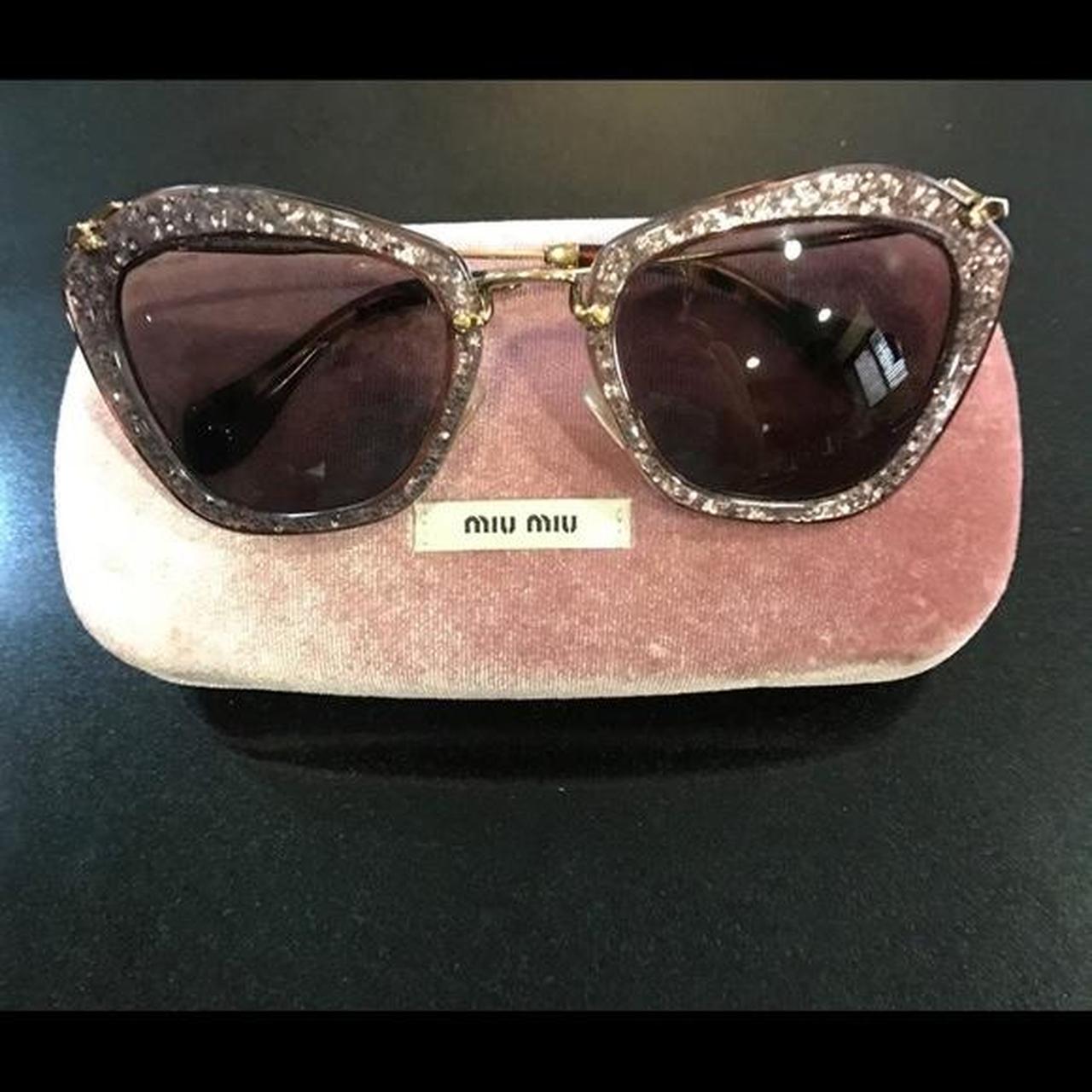 MIU MIU glitter sunglasses, preloved, Depop